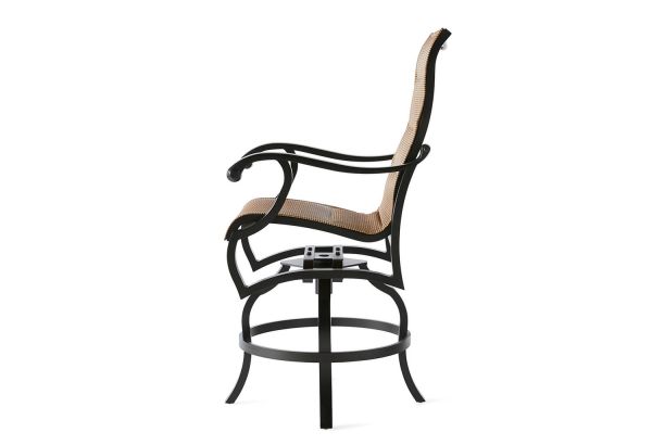 Volare Padded Sling Swivel Counter Stool