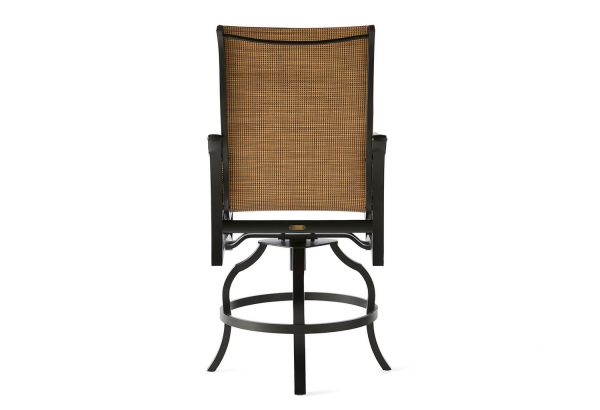 Volare Padded Sling Swivel Counter Stool