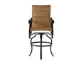 Volare Padded Sling Swivel Bar Stool